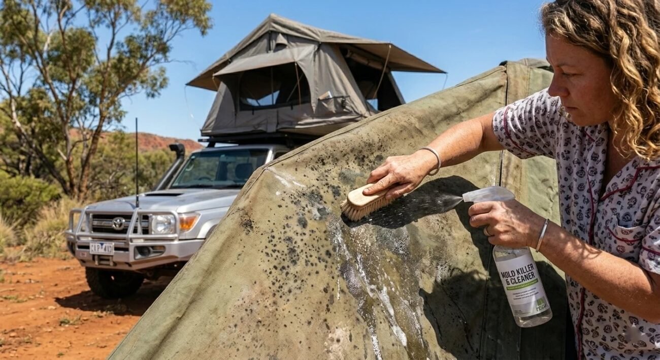 How Do You Remove Mould and Mildew From a Canvas RTT?