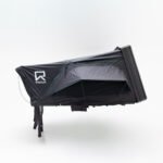 RIGDUP 1.8 soft-shell rooftop tent open side view with RIGDUP logo